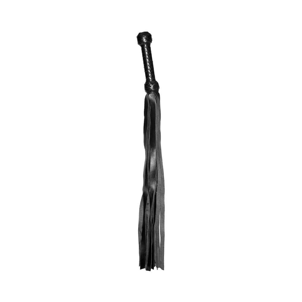 Prowler RED Flogger 26 inches Black, sleek black impact accessory for controlled sensation play.