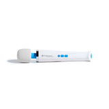 Magic Wand HV-360 Waterproof Rechargeable Massager in white with blue buttons, designed for powerful vibrations.