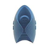 Hot Octopuss Pulse Duo Remote Control Vibrating Stroker Blue displayed at an angle, showcasing its sleek design.