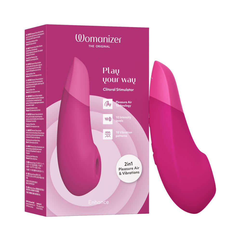 Womanizer Enhance Rechargeable Silicone Clitoral Stimulator - Vibrant Pink