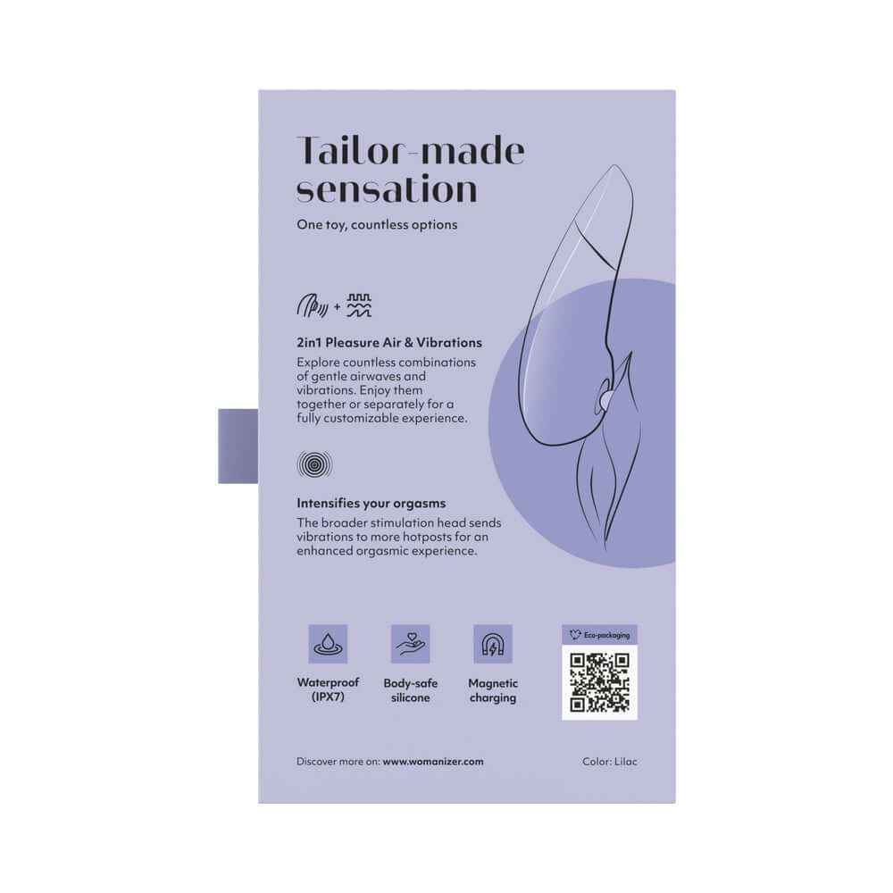 Womanizer Enhance Rechargeable Silicone Clitoral Stimulator - Lilac