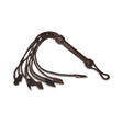 Prowler RED Leather Flogger Brown, a premium BDSM impact toy made of durable leather for controlled sensation play.