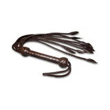 Prowler RED Leather Flogger Brown - premium BDSM impact toy made of durable leather for controlled sensation play.