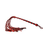Prowler RED Long Handle Flogger Black Red, featuring a long handle and vibrant black and red design for precision impact play.