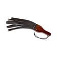 Prowler RED Leather & Wood Fringe Paddle featuring a wooden handle and leather fringe for a unique impact accessory.
