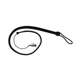 Prowler RED Turkish Knot Whip 6 ft viewed from above, showcasing its sleek design and multi-layered tails.