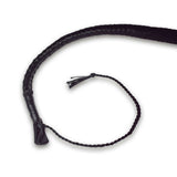 Prowler RED Turkish Knot Whip Black 2 feet showcasing its sleek design and braided texture for sensation play.