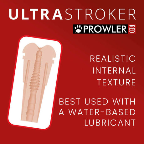 Prowler RED Boy Pussy Ultra Stroker with realistic internal texture and instructions for use.