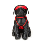 Prowler RED Roped Up Rover L inflatable dog in black and red bondage harness for fetish play.