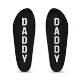 Prowler RED Ankle Sock Daddy featuring bold 'DADDY' text on a stylish black background.