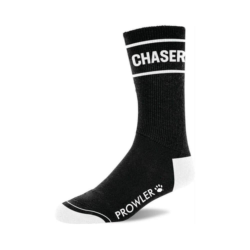 Prowler RED Chaser Socks featuring bold 'CHASER' design and signature Prowler logo for stylish comfort.
