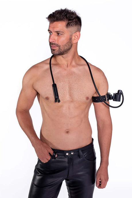 Prowler RED Toppers The Kit Black showcased by a model wearing stylish leather pants.