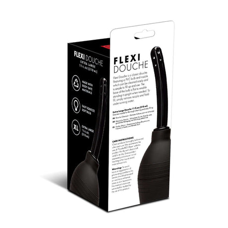 Prowler RED Flexi Douche Black packaging showing flexible douche design and instructions for use.