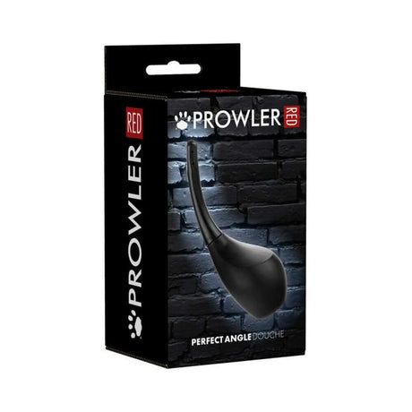 Prowler RED Perfect Angle Douche Black packaging showcasing ergonomic design for comfortable cleansing.