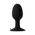 Prowler RED Weighted Butt Plug Black Large with smooth tapered shape for intense sensation and gradual insertion.