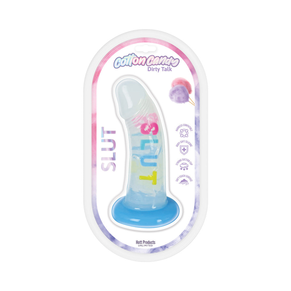 Cotton Candy Dirty Talk Slut 6 inches Silicone Dildo