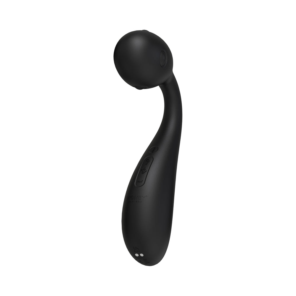 Honey Play Box Puff App-Controlled Inflatable Kegel Ball Black