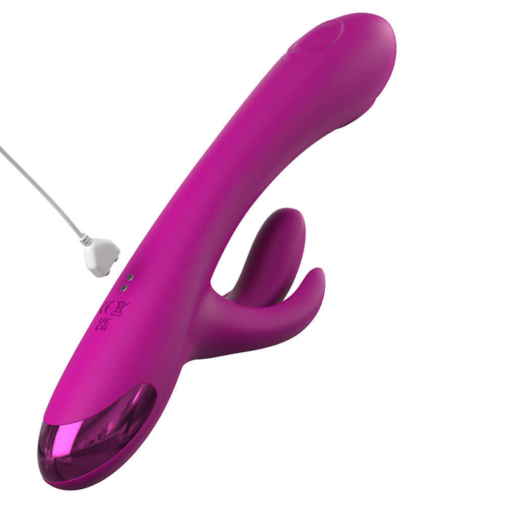 JimmyJane Touch-Me Pro Rabbit Vibrator in vibrant pink with dual action features for pleasure enhancement.