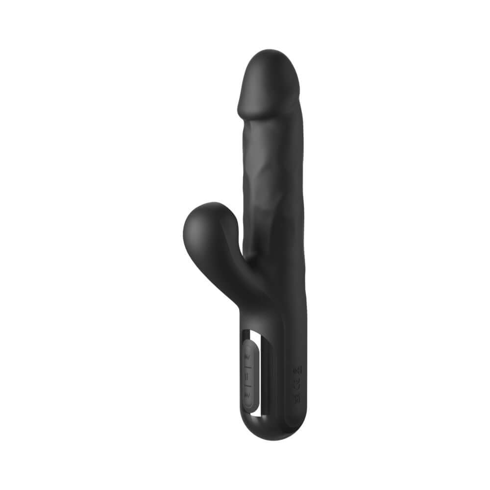 Fetish Fantasy Series Sonix Silicone Thruster in black, designed for powerful thrusting and clitoral stimulation.