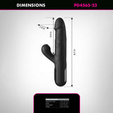 Dimensions of the Fetish Fantasy Series Sonix Silicone Thruster measuring 4.9 inches by 8.7 inches.