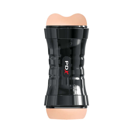 PDX Extreme Super Flip-A-Pussy Over Light dual-ended stroker with realistic textures for heightened pleasure.