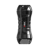 PDX Extreme Super Flip-A-Pussy Over Light black dual-ended stroker for intense pleasure.