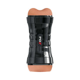 PDX Extreme Super Flip-A-Pussy Over Brown dual-ended stroker with realistic openings for maximum pleasure.