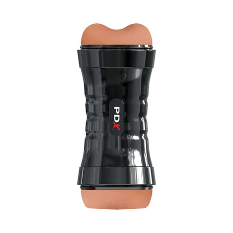 PDX Extreme Super Flip-A-Pussy Over Brown dual-ended stroker with realistic openings for maximum pleasure.