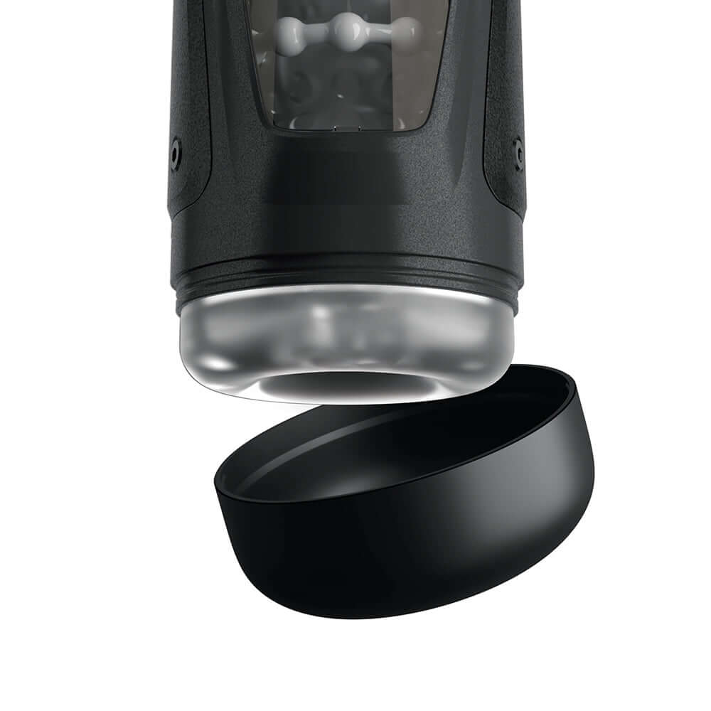 PDX Elite Moto-Bator Pro Thrusting Stroker with removable cap and textured interior for enhanced pleasure.