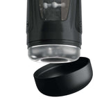 PDX Elite Moto-Bator Pro Thrusting Stroker with removable cap and textured interior for enhanced pleasure.