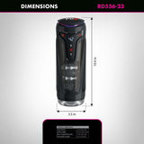 PDX Elite Moto-Bator Pro Thrusting Stroker dimensions with detailed specifications and design features.