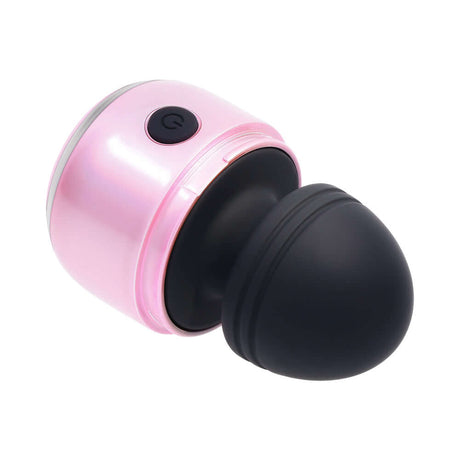 Evolved Vacation Vibes Vibrating Massager Pink Black in soft silicone with textured canister design.