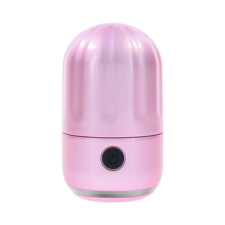 Evolved Vacation Vibes Vibrating Massager Pink Black in a sleek pink canister with a soft silicone head for pleasure.