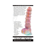 Evolved Fantasy Vibrating Dildo with Remote features vibrant colors, textured silicone, and 8 vibrating speeds for pleasure.
