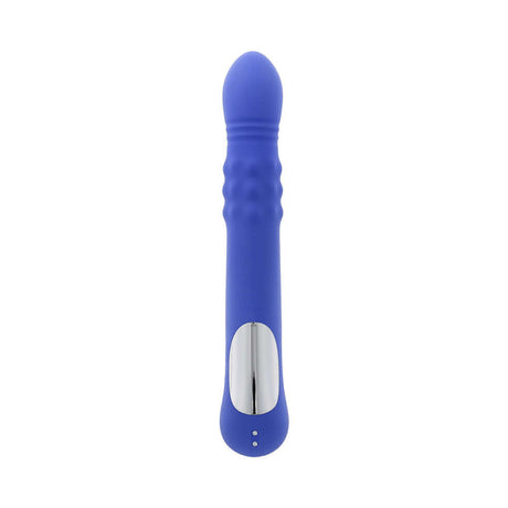 Evolved Pop Goes The O Vibrator Blue showcasing its sleek design and powerful stimulation features.
