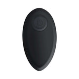 Gender X Full Swing Vibrating Dildo with Ring & Remote Control Black remote control device for customizable stimulation.