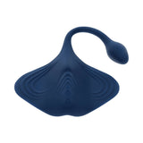 Gender X Daily Grind Blue pleasure toy shaped like a stingray with flexible wings and a tapered tail.