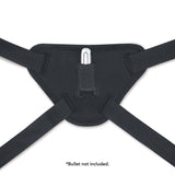 b-Vibe Every Body Strap-On Harness Set with 6 inch Dildo Peg harness back view with adjustable straps