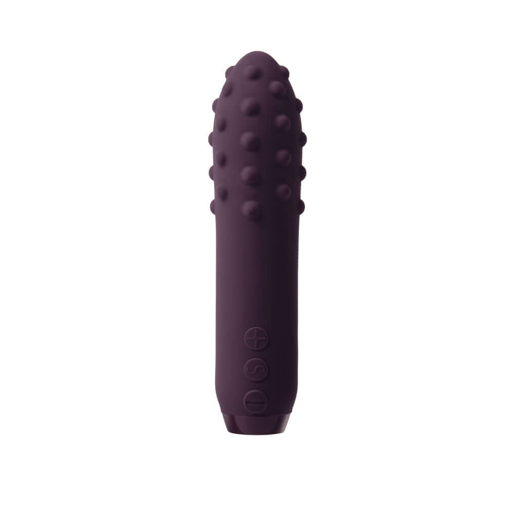 Je Joue Midnight Magic Duet Bullet Vibrator with Mio Ring in luxurious purple silicone design.
