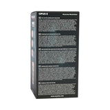 Mystim Opus E-Masturbator Vagina packaging with product details and features displayed on the back.