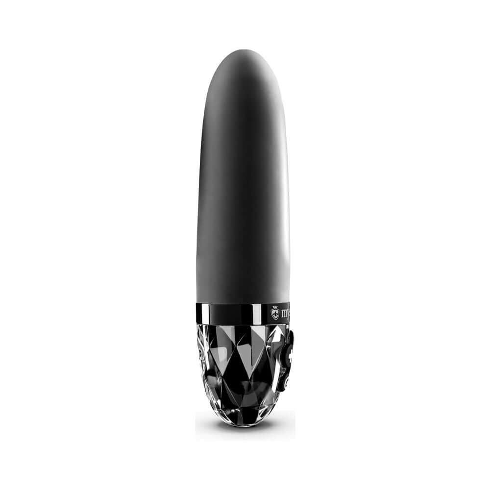 Mystim Sleak Freak E-Stim Vibrator Black with sleek design and crystal base.