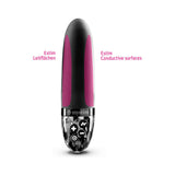 Mystim Sleak Freak E-Stim Vibrator Black with conductive surfaces for enhanced electrostimulation and pleasure.