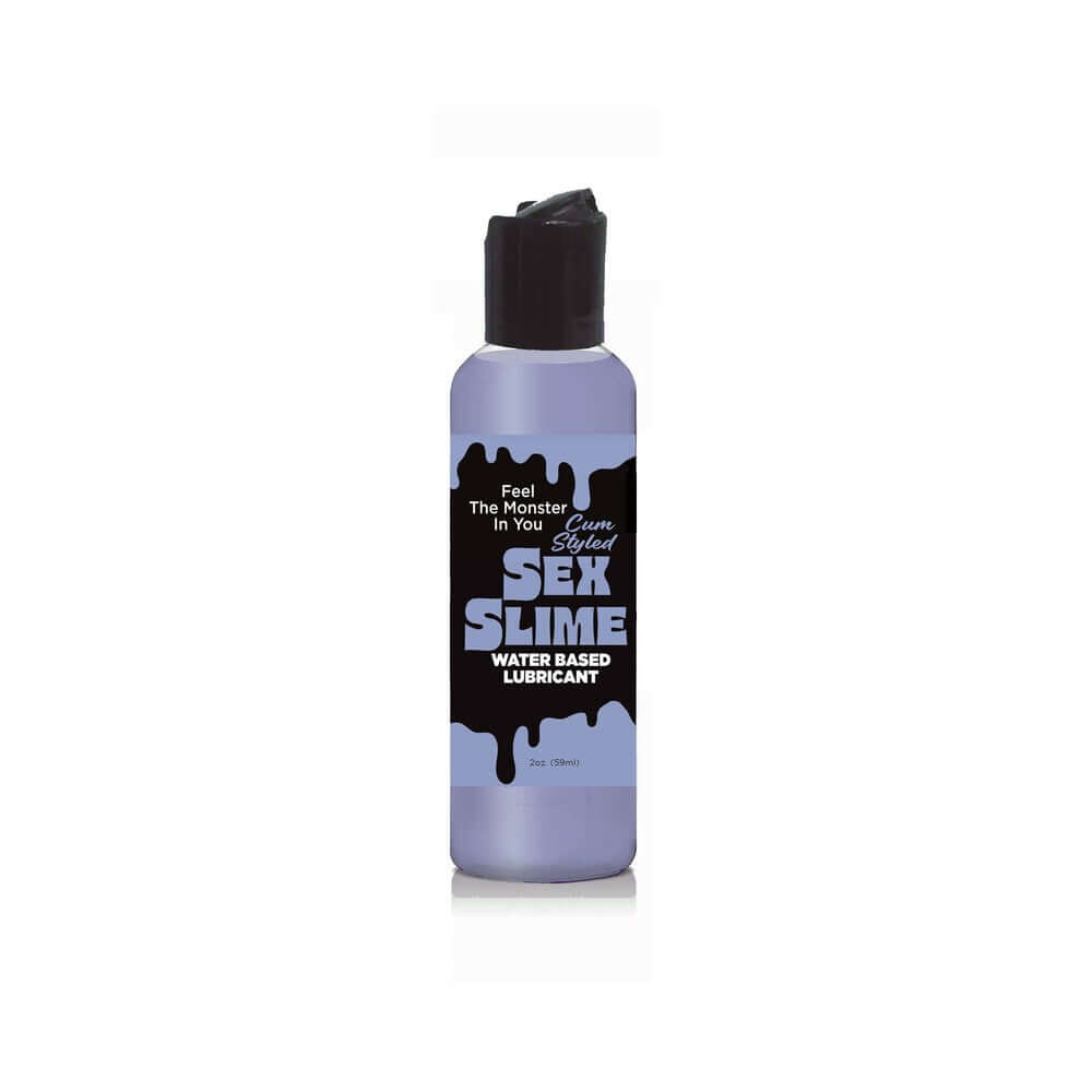 Sex Slime Cum Styled Water Based Lubricant 2 Oz Purple bottle with a sleek design.
