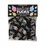 Bag Of Fucks I Have To Give Bag of 25, featuring tart candies in mini packs with bold designs.