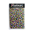 Fucks I Have to Give Tissue Paper pack showcasing colorful designs on black background with humorous elements.