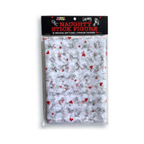 Naughty Stick Figure Tissue Paper pack featuring humorous designs and colorful hearts for adult-themed gift wrapping.