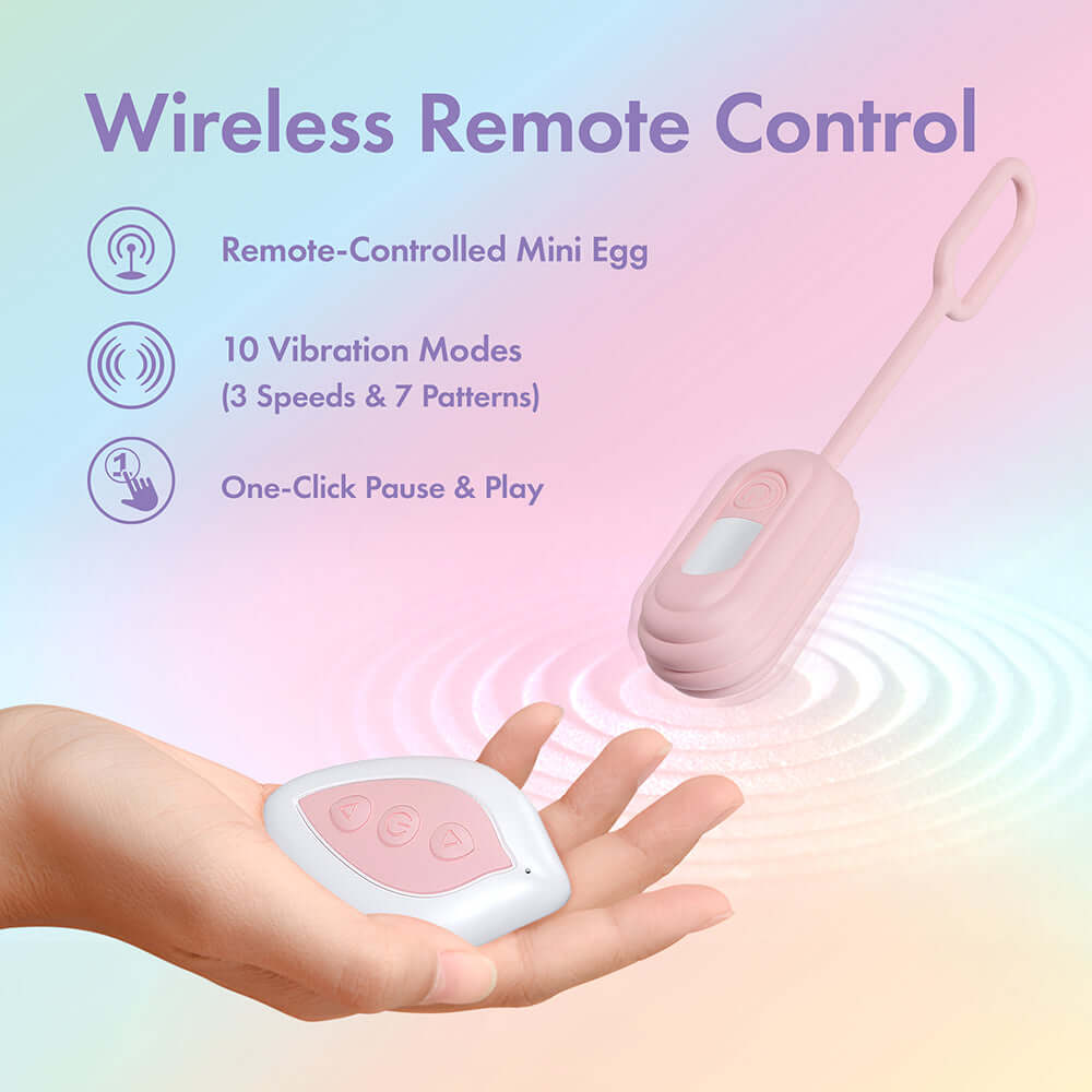 Play With Me Wanderlust Mini Vibes Pink with remote control, featuring 10 vibration modes and one-click play.