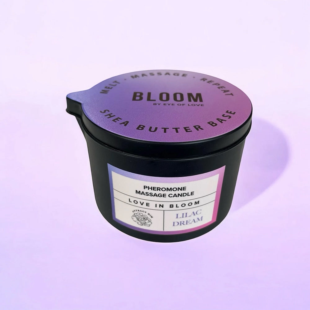 Eye of Love Bloom Pheromone Massage Candle Lilac Dream 5 oz.