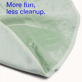 Dame Thro Waterproof Sex Blanket Sage showing soft, waterproof material for easy cleanup and comfort in intimate moments.