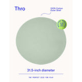 Dame Thro Waterproof Sex Blanket Sage circular design 31.5-inch diameter, 100% cotton outer shell, machine washable